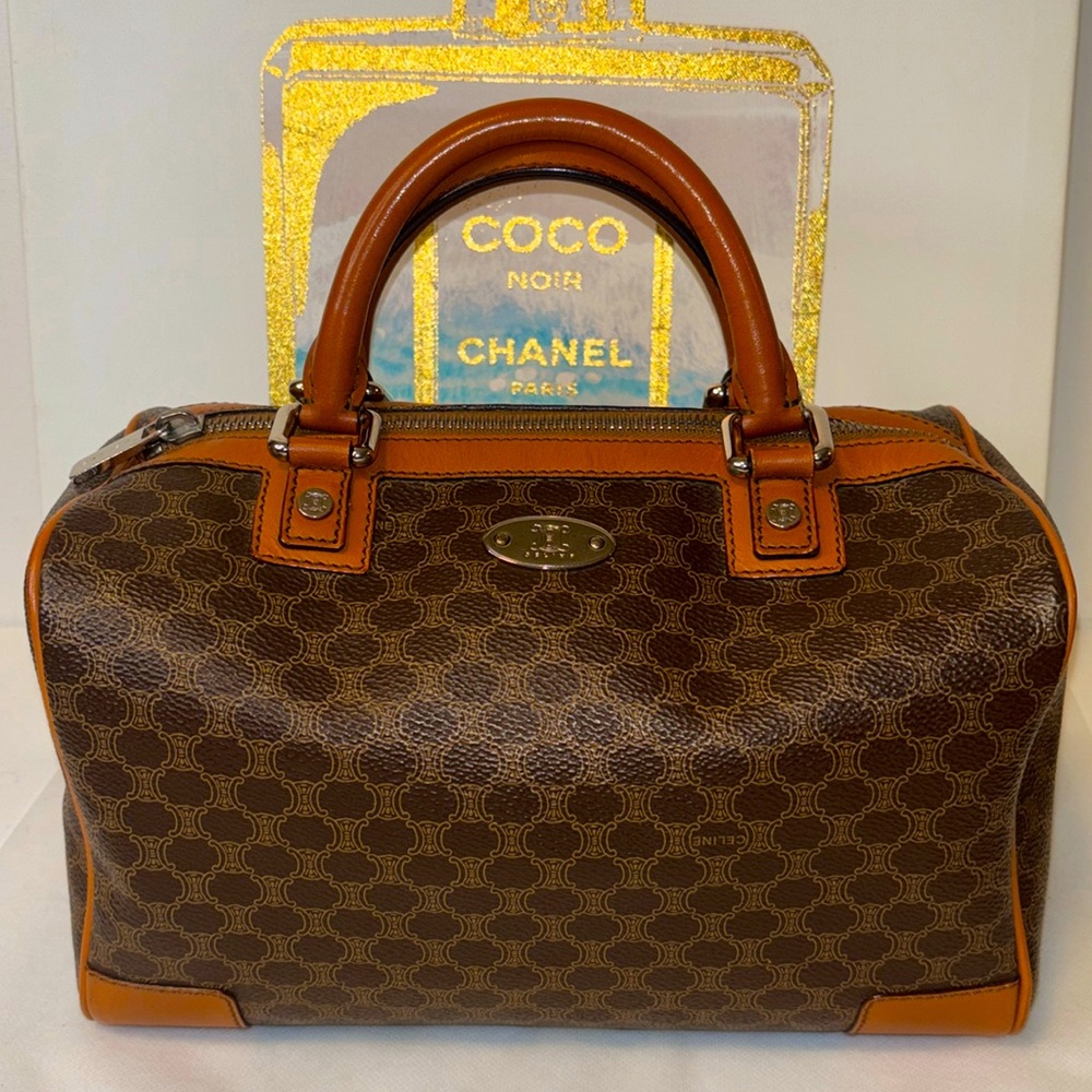 Celine Brown and Tan Satchel